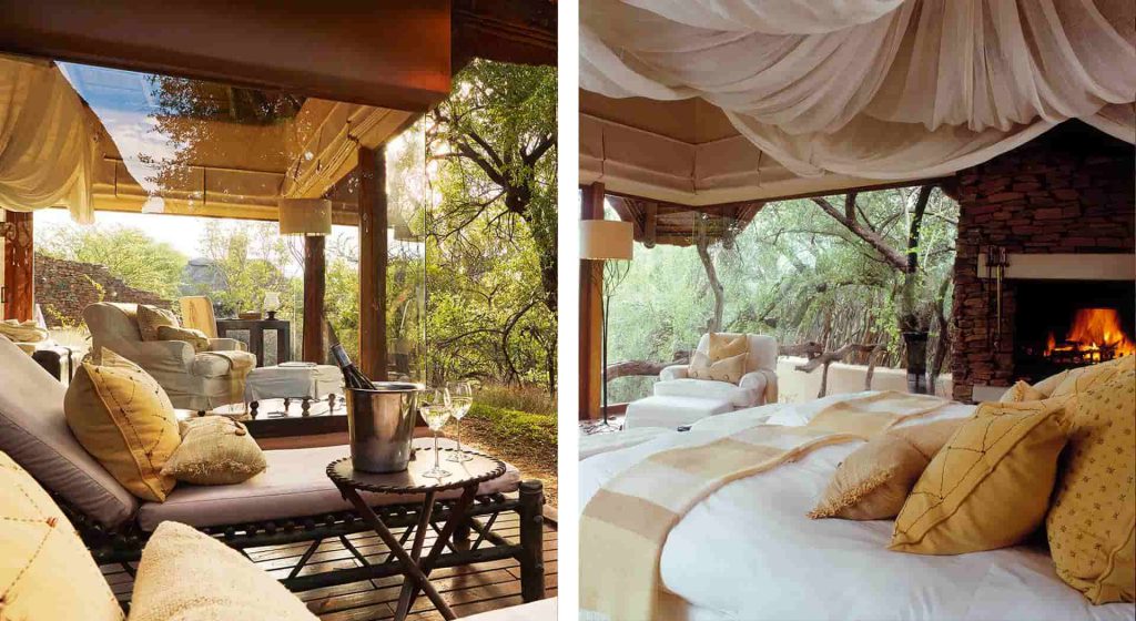 Romantic & secluded suite at Makanyane Safari Lodge